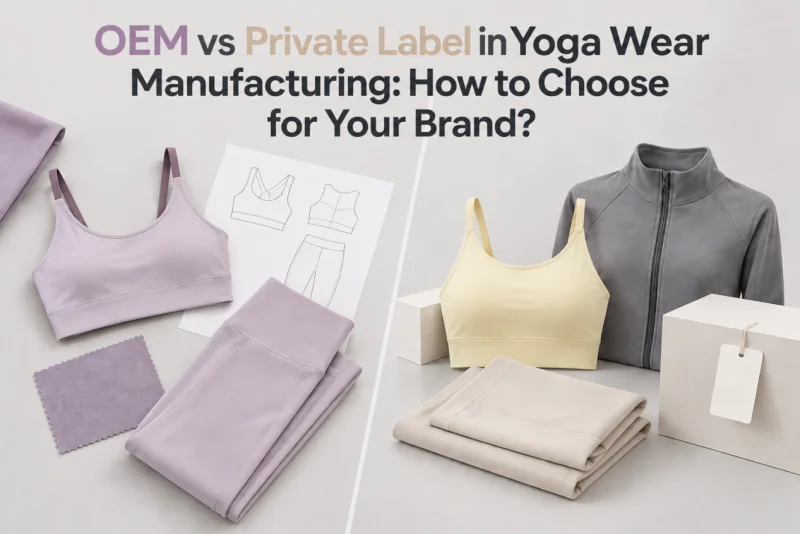 Example of yoga wear for OEM vs private label